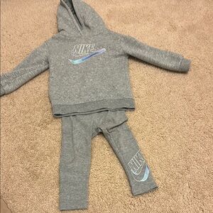 Nike Gray Hoodie and Leggings Set